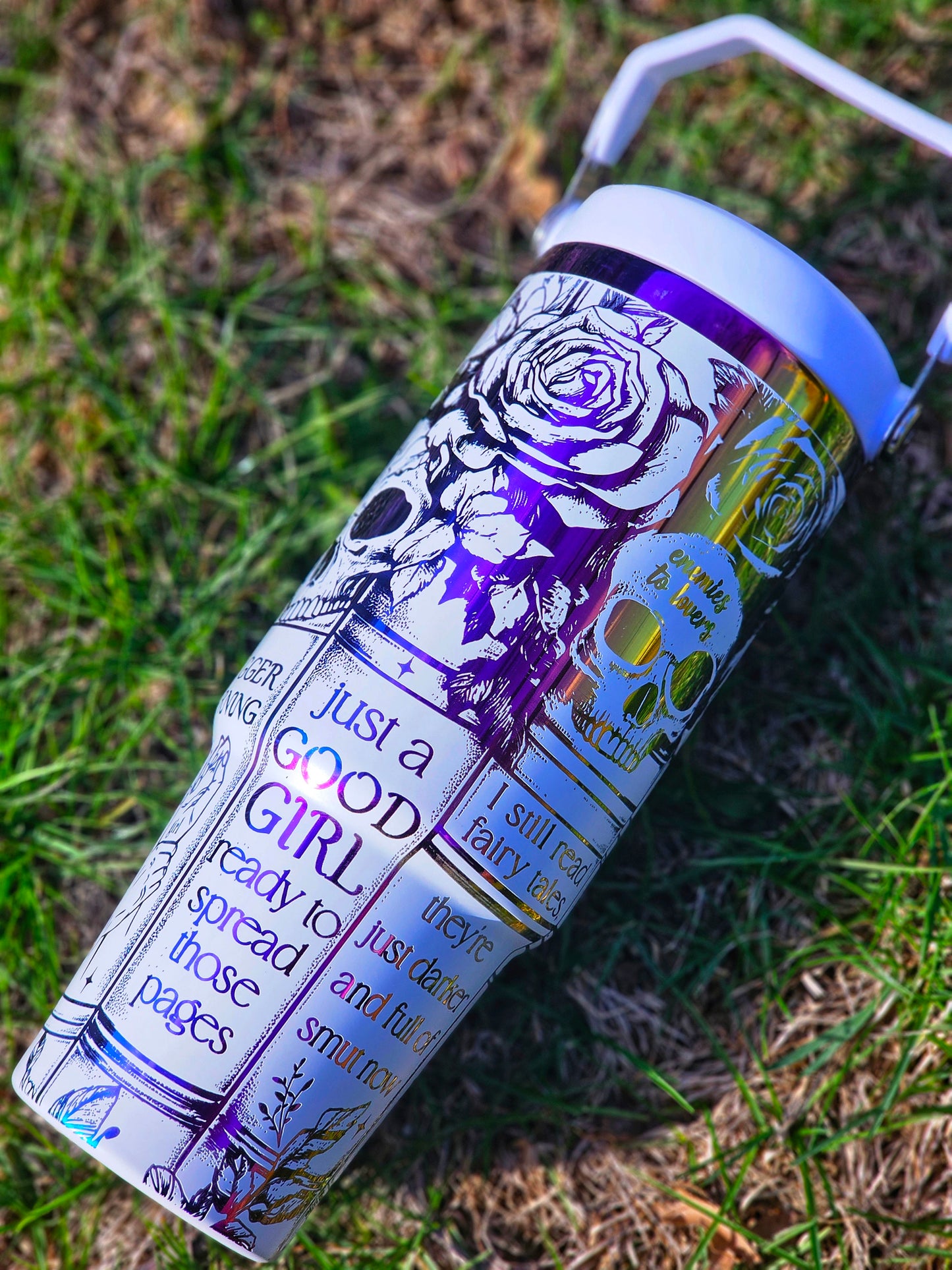 Books Skulls Roses