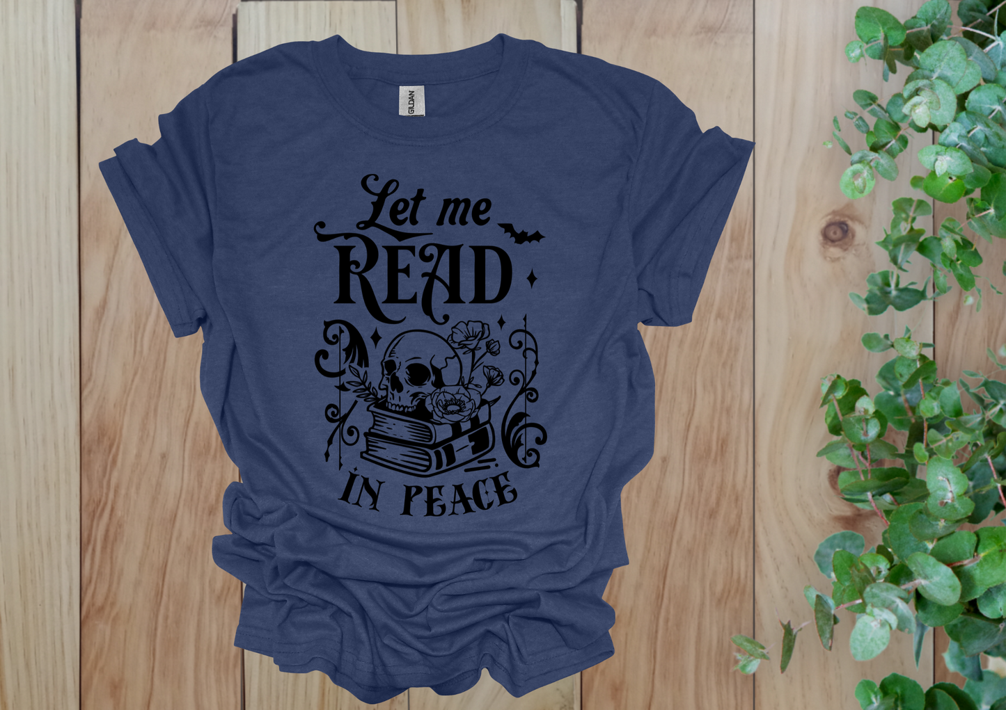 Let Me Read In Peace Skull Tee