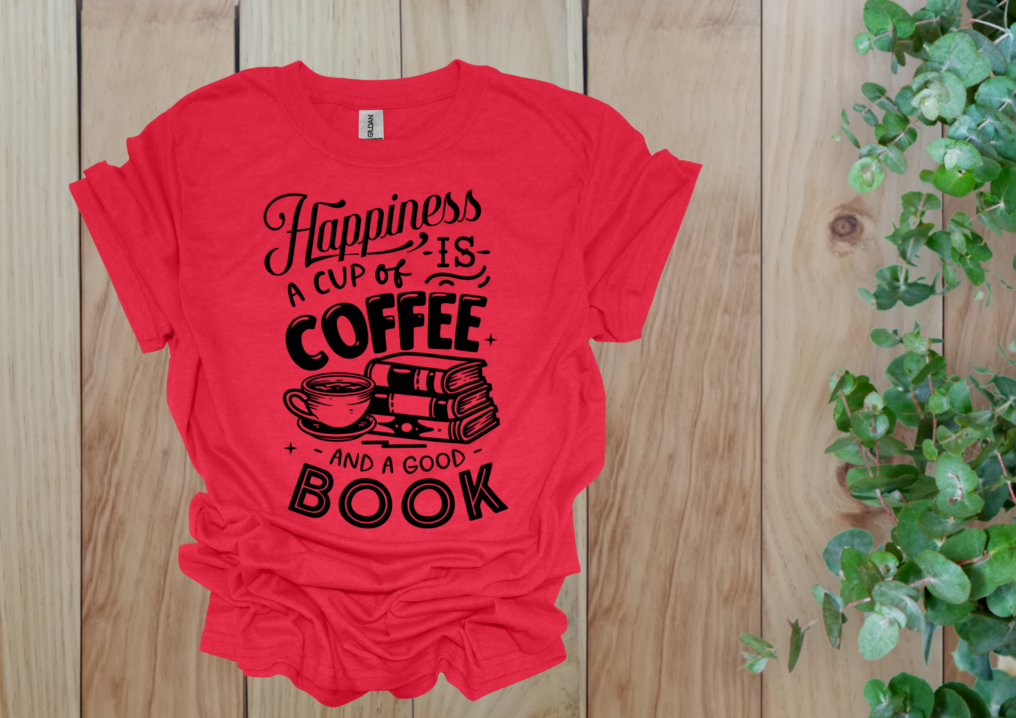 Happiness is Coffee & Books Tee