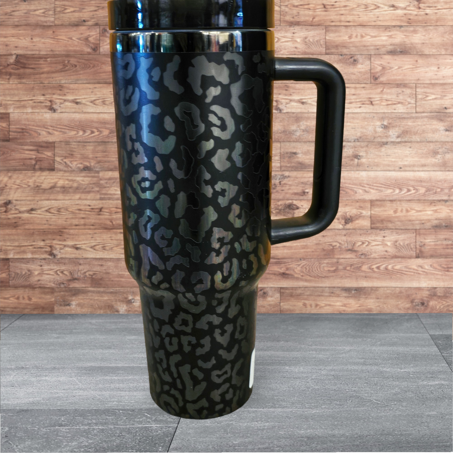 Leopard Print - Black on Black