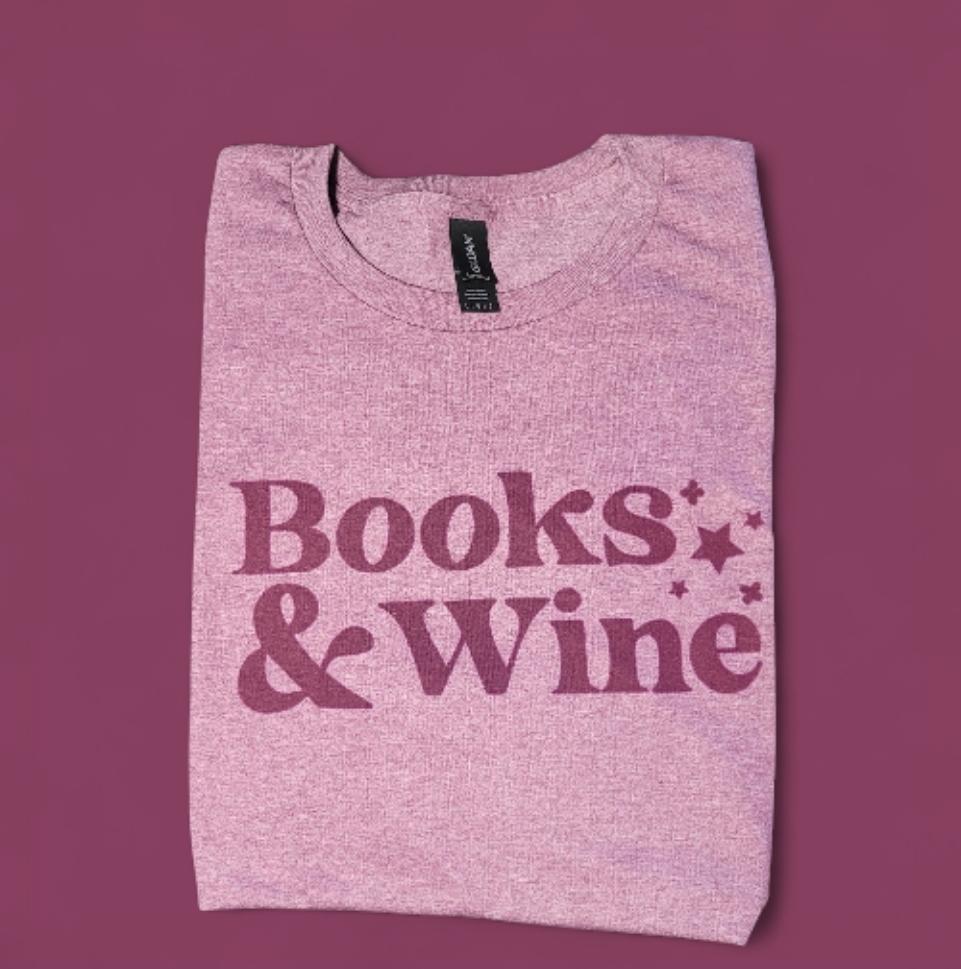 Books & Wine Tee