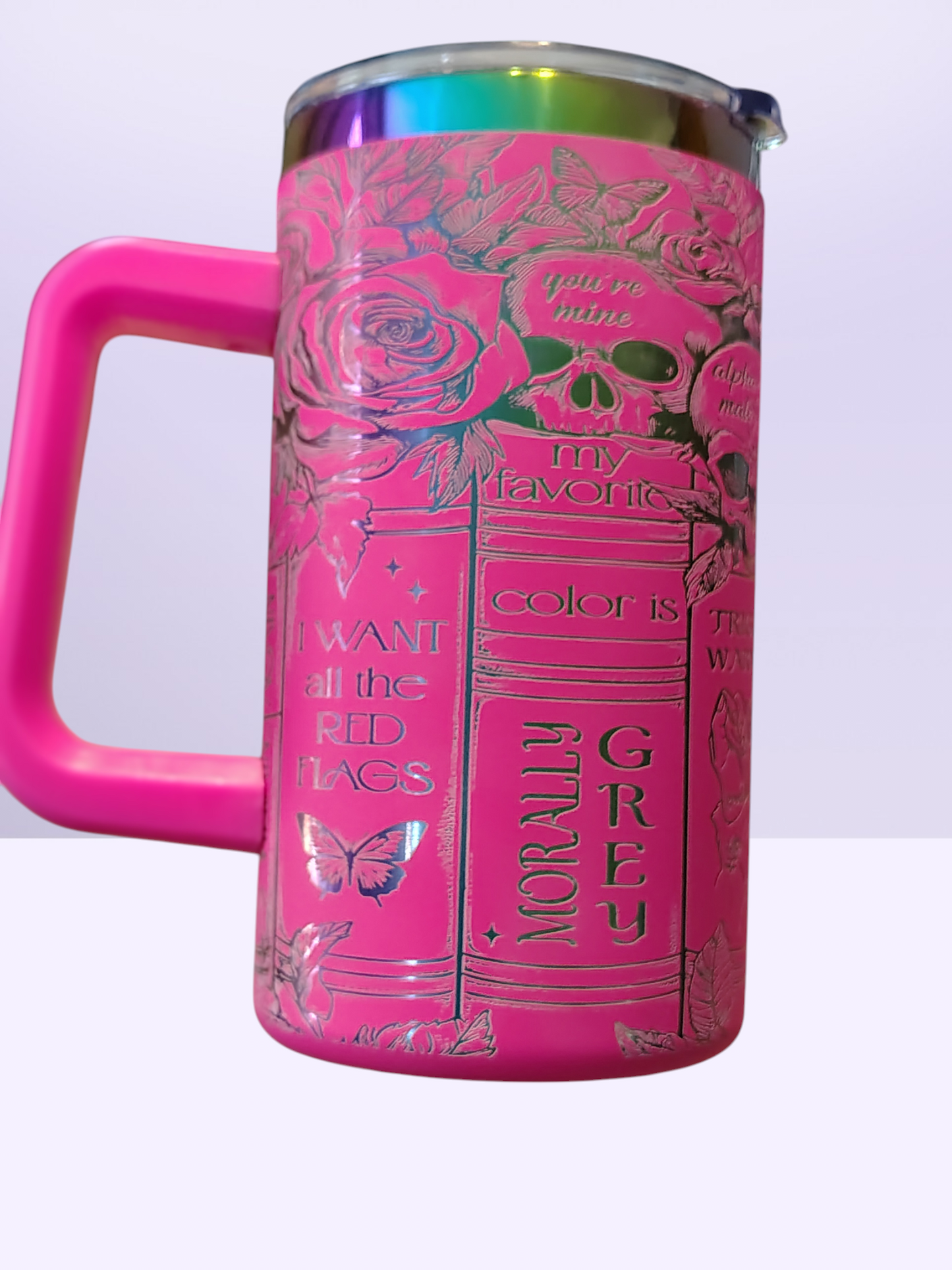 Flowers & Books 20 oz Handle