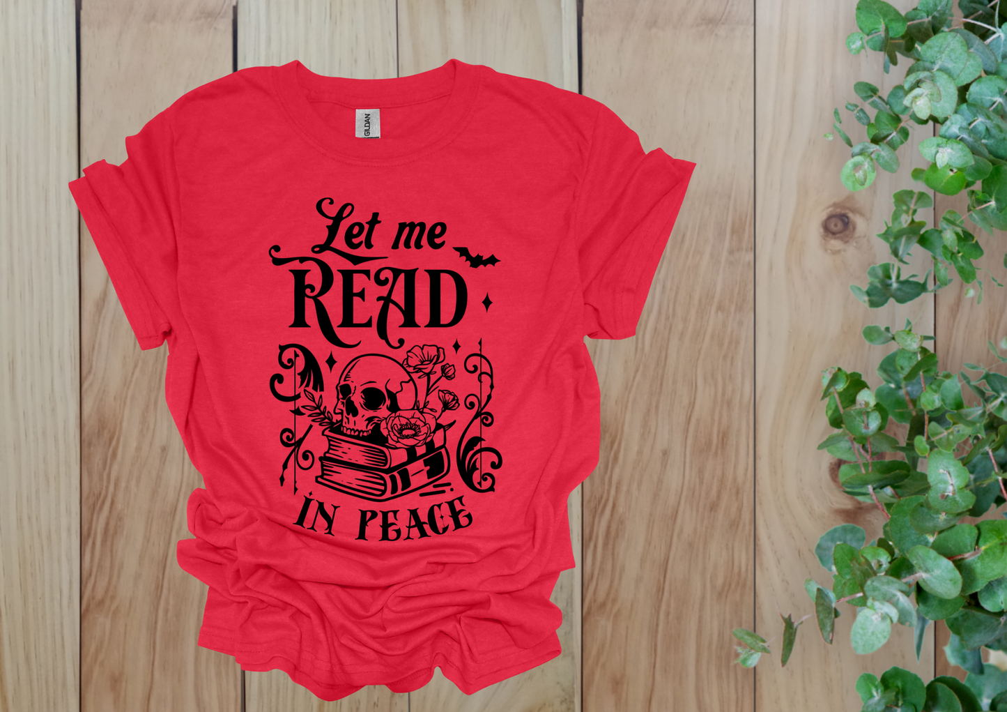 Let Me Read In Peace Skeleton Tee