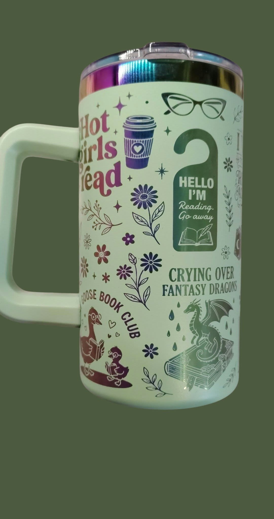 Hot Girls Read 20 oz Handle
