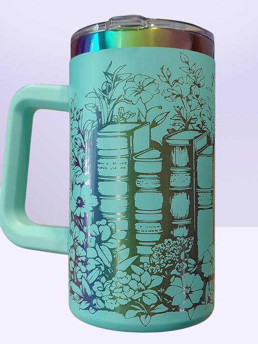 Flowers & Books 20 oz Handle