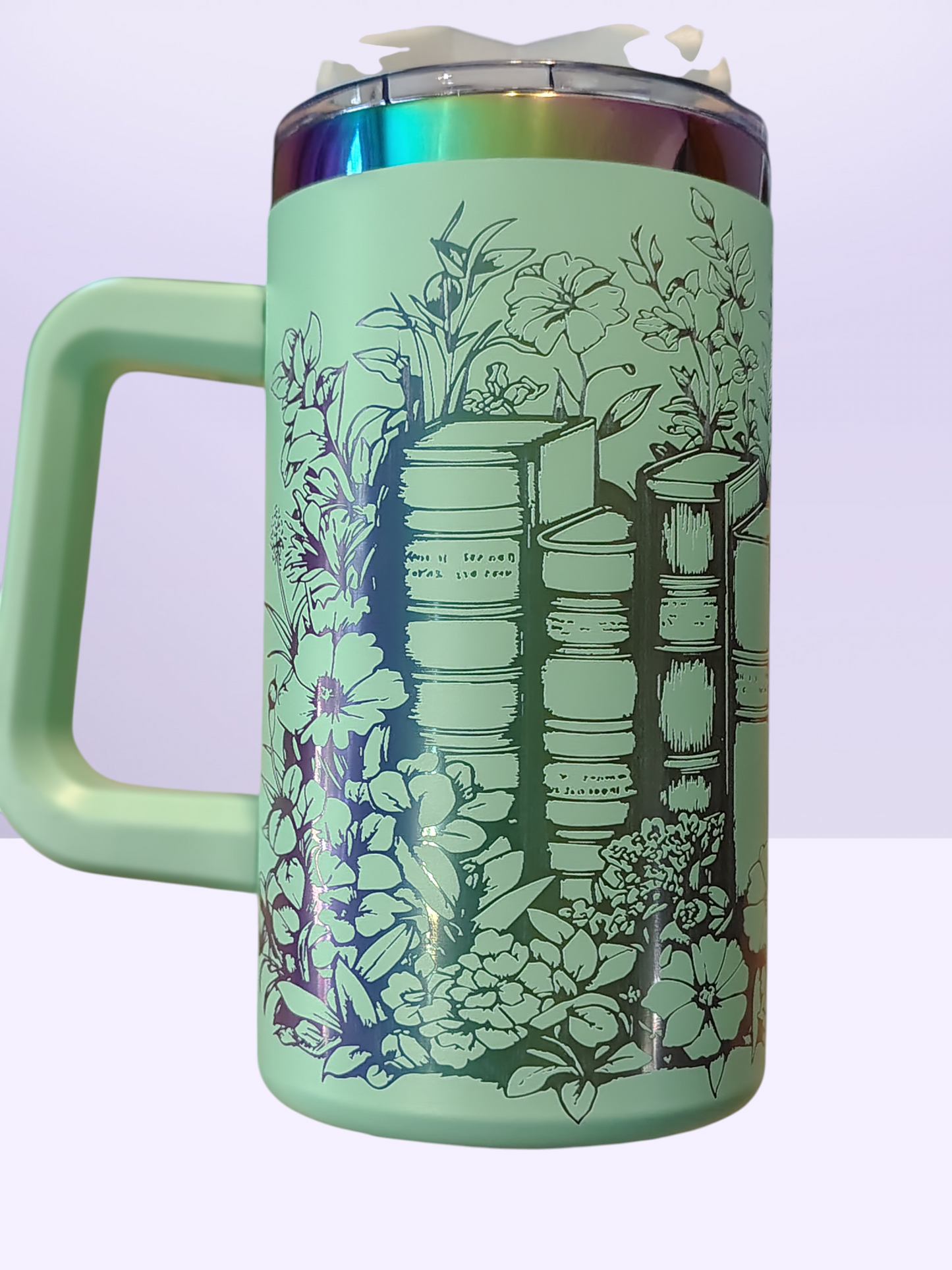 Flowers & Books 20 oz Handle